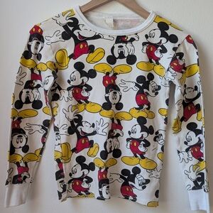 ❤️ Vintage Disney Kids Long Sleeve Mickey Tee Size Kids L